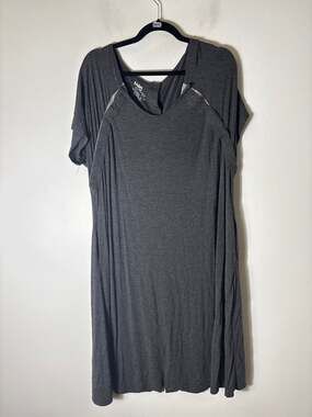 Frida Mom Dark Gray Short Sleeve Maternity Dress Sz OS